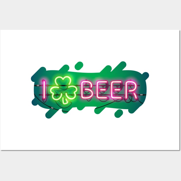 I Like Beer Neon Sign Wall Art by Voysla